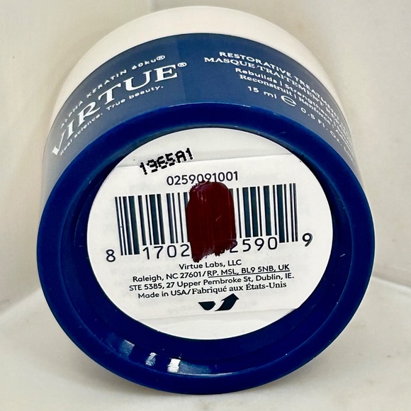 Virtue - 3x - Restorative Treatment Hair Mask Mini - Total 45 mL / 1.5 fl oz - Picture 6 of 6